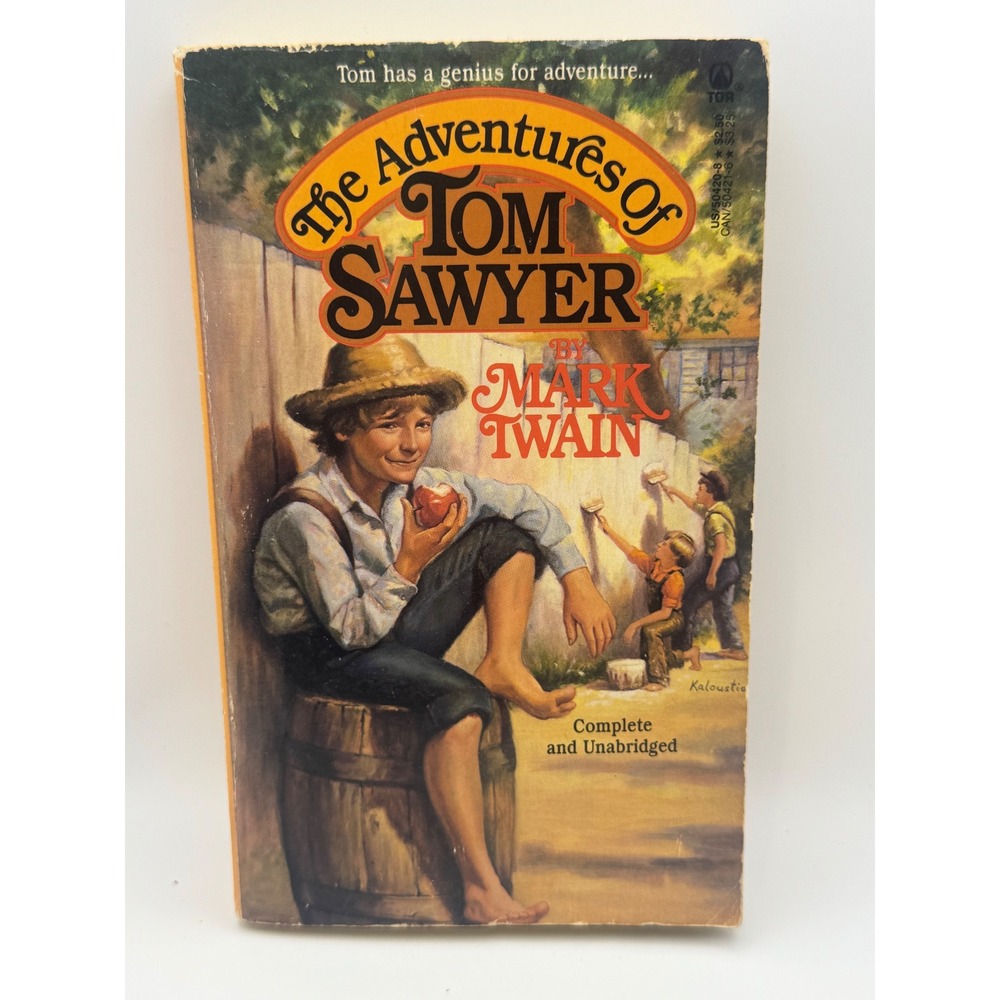 The Adventures of Tom Sawyer Mark Twain VTG Tor Paperback 1982 Kaloustian Art